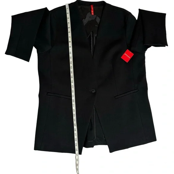 SPANX 🆕 Perfect Collarless Blazer Classic Black Size Large. Closet Staple! - Picture 6 of 11